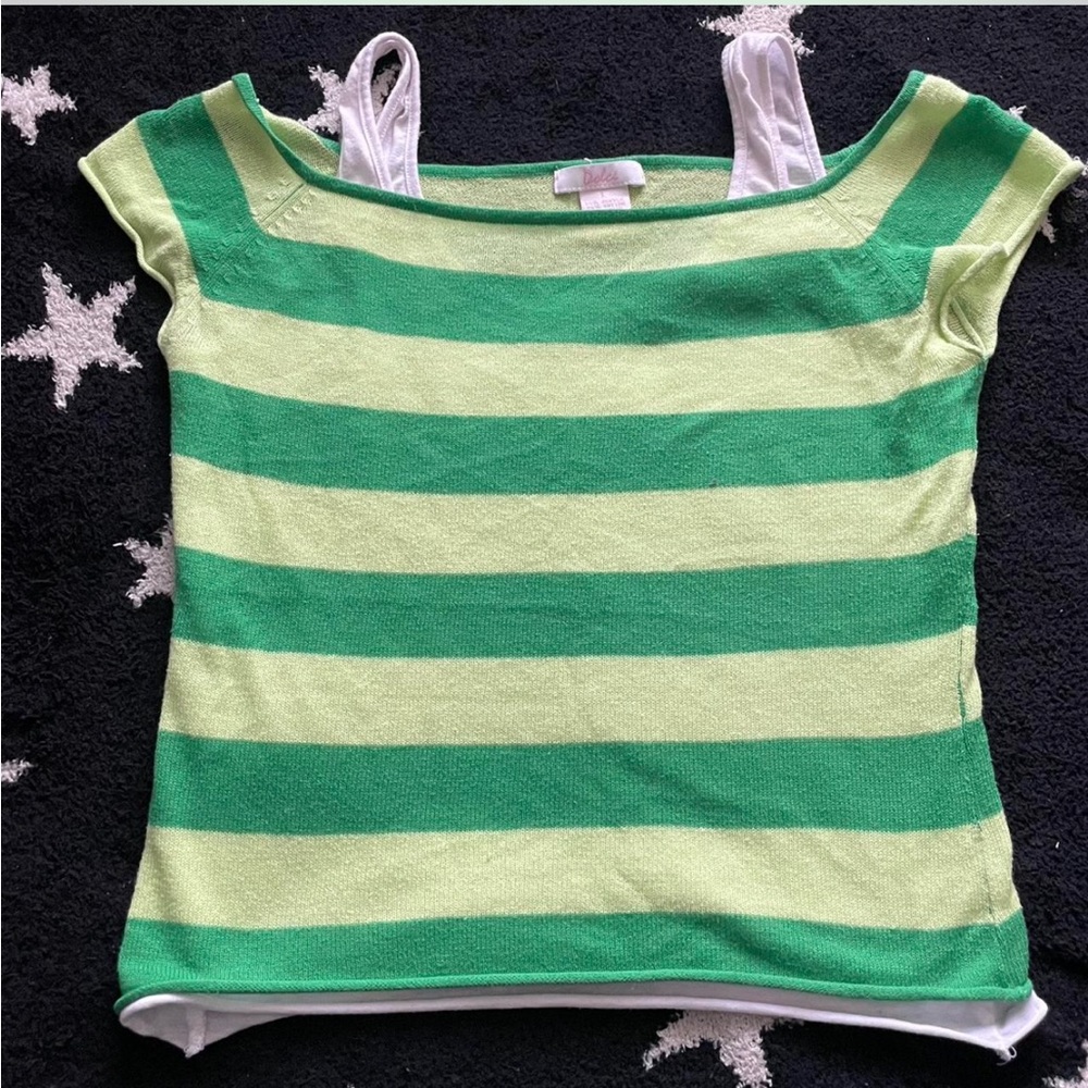 Green Striped Top